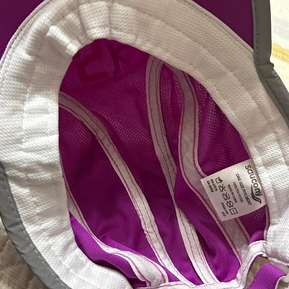 Saucony 5K Running Hat Unisex Adult Purple Strapback Packable Polyester OSFM - Picture 6 of 9